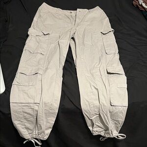 Women's Grey Cargo Pants